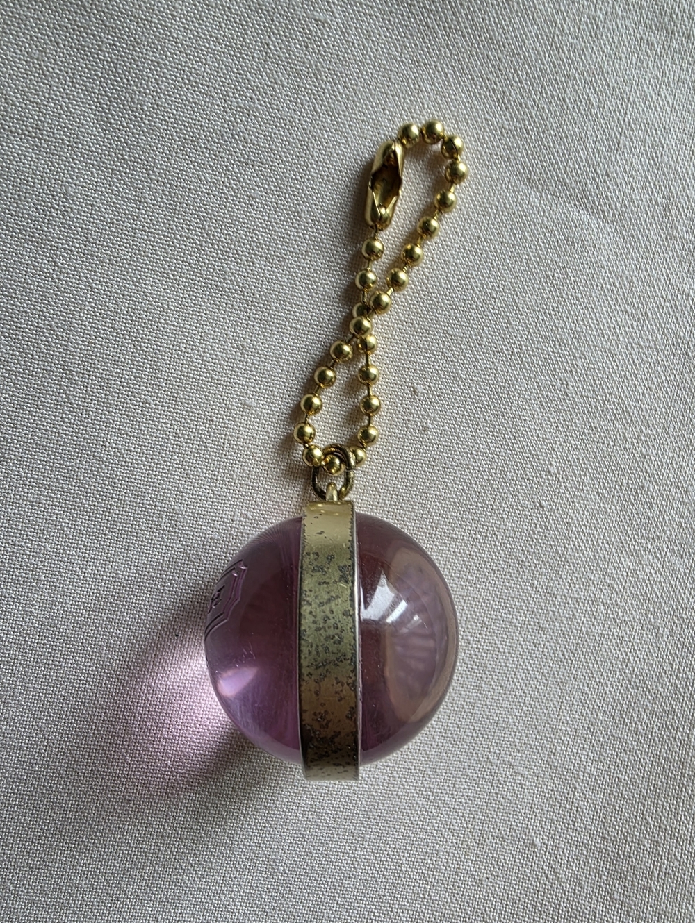 Coach Orb Charm Purple Resin Gold Tone Metal Keychain Y2K - Picture 5 of 8